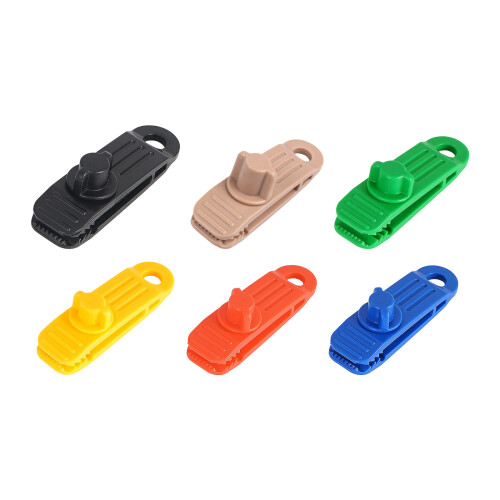 1Pc Windproof Rope Fixed Clip for Outdoor Camping Canopy-khaki 1