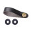 Guitar Neck Strap PU Leather Head Belt Holder Button Safe-Black 1