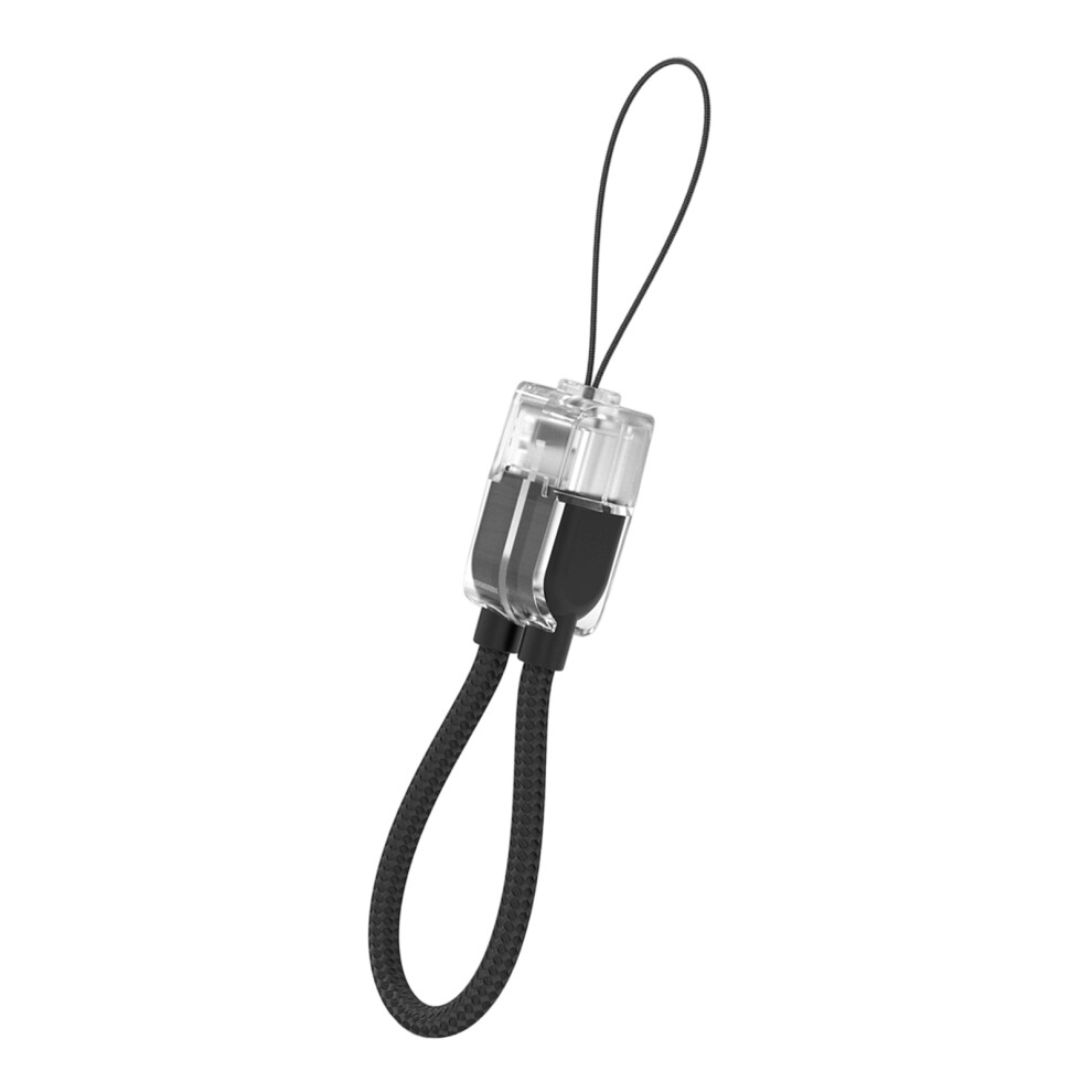 Universal Type C Charges Cord With Detachable Lanyard- Black 7751001398186