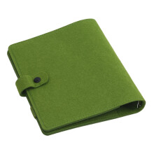 Refillable Felt Cloth 4 Rings Binder 18.5x23cm-Army Green