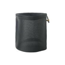 Mesh Camping Utensils Storage Bag Breathable-Black 22x24cm