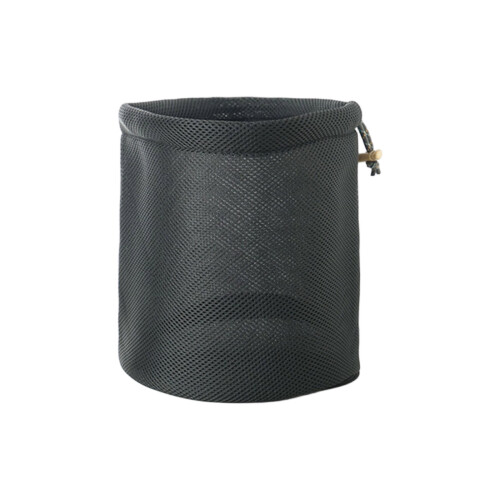 Mesh Camping Utensils Storage Bag Breathable-Black 22x24cm