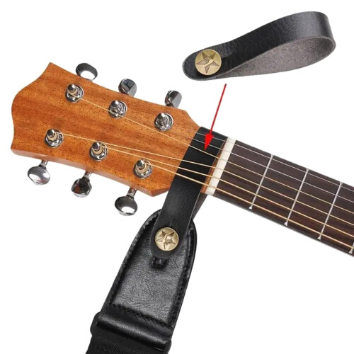 Adjustable Guitar Strap Belt PU Leather Guitar Strap-Black 2