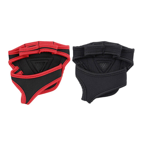 Lifting Grip Pad Palms Protector Antislip Four Finger-Black L 1