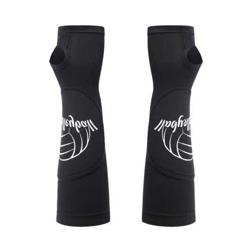Breathable Athletic Arm Sleeves Thickened Padding-S/M Black