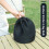 Mesh Camping Utensils Storage Bag Breathable-Black 27x35cm 7