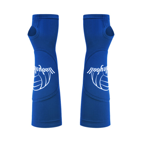 Elastic Arm Sleeves Shock Absorption Athletic Arm-L/XL Blue