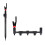 Universal Poles Bracket Head 3/8 Thread for Feeder Stand Fishing 5