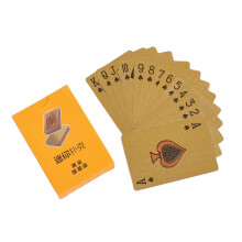 Waterproof Golden Plastic Poker Cards Outdoor Travel Party