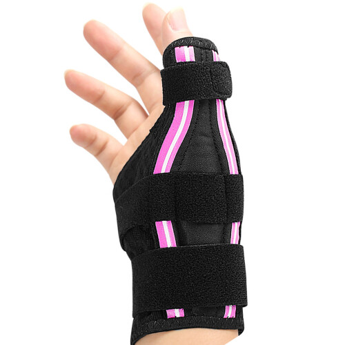 Adjustable Thumb Support Ergonomic Carpal Tunnel-black rose red