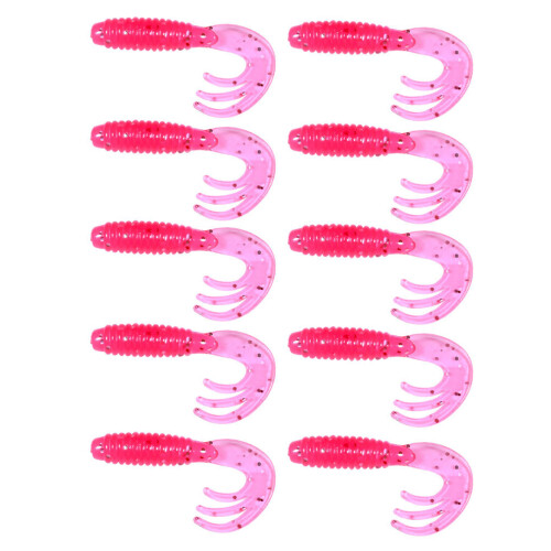 10 Stück Curl Tail Baits Angelköder Swimbait Flexible-Farbe 9