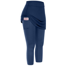 Workout Pants Tummy Control High Waist Gym Leggings-Navy blue S