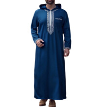 Robe Abaya pour hommes musulmans, Robe de soirée,-bleu roi XL