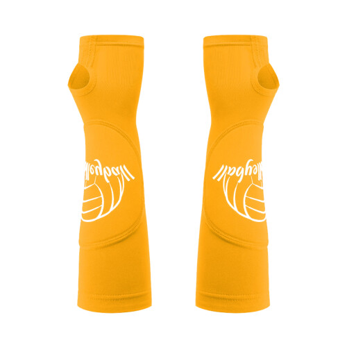Thickened Polyester Volleyball Arm Sleeves for-S/M Yellow