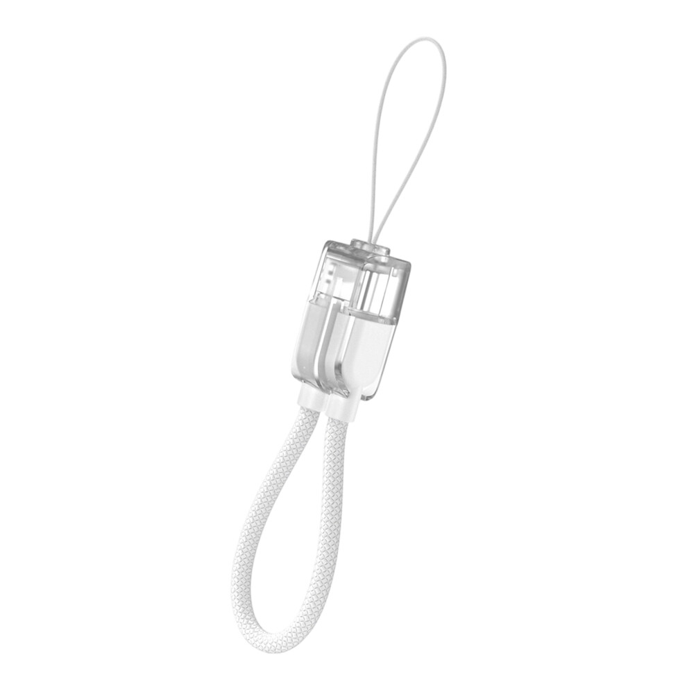 Universal Type C Charges Cord With Detachable Lanyard- White 7751001398629