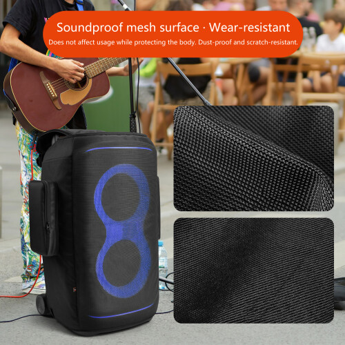 Protective Rolling Up Speaker Case Mesh Front Double Zippered 2