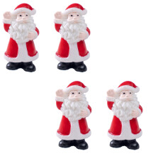 Statues miniatures du père noël, 4 pièces, affichage de-saluer