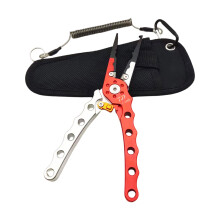 Essential Fishing Pliers Saltwater Fishing-Red and silver oxfor