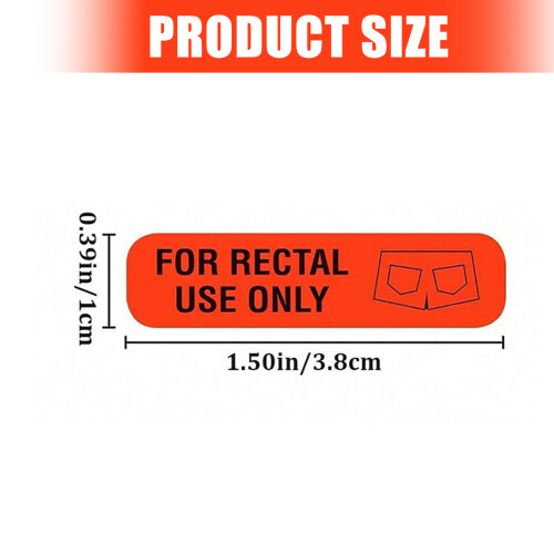 500PCS Rectal Use Only Labels Strong Adhesive for-Orange 2