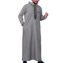 Vêtements islamiques musulmans dubaï arabe caftan Robe-Gris XXL