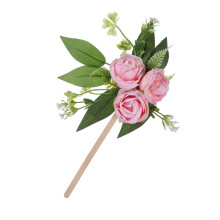 Wedding Cake Toppers Rose Flower Birthday Party Decoration-pink