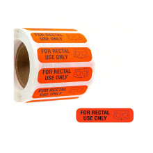 500PCS Waterproof Rectal Use Only Labels PVC Adhesive-Orange
