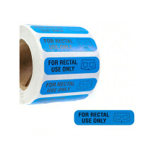 500PCS Rectal Procedure Labels Waterproof PVC Sticker-Blue