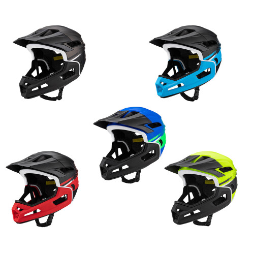 Breathable Ventilated Biking Helmet Detachable-Red B.lack 1