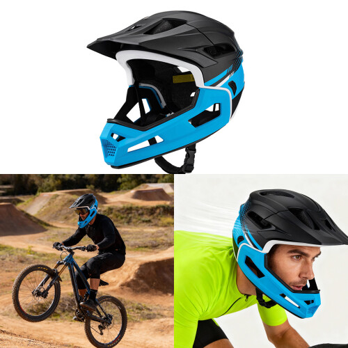 Breathable Ventilated Biking Helmet Detachable-Red B.lack 2