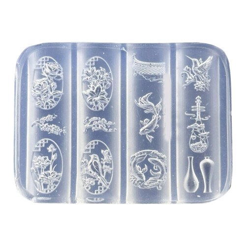 Professionelle Nail-Art-Silikonschablone mit geprägten-Muster 4