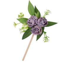 Décoration de gâteau en roses artificielles, Arrangement-Violet
