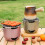 Portable Camping Small Carbon Stove Compacts Windproof BBQ-Pink 7