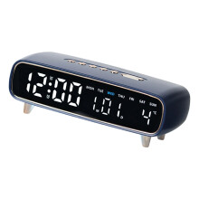 Elegant LED Alarm Clock with Bright Backlight-Deep Blue