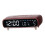 Small Digital Desk Clock with Moon Phase Display and-Red 1