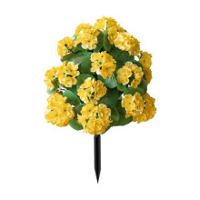 Realistic Begonia Flower Artificial Green Plant Stake-Yellow