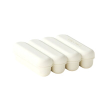 4 Gitter lange Silikon-Eiswürfelform, lange Streifen,-Weiß
