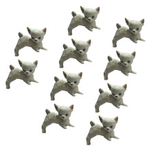 Pack Of 10 Miniature Cats Figurines Resin Desktop-chihuahua