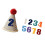 Adjustable Soft Cotton Party Hat Set With Attachable Number-C 1