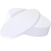 Pack Of 6 White Round Cake Boards Food Grade Corrugated Paper