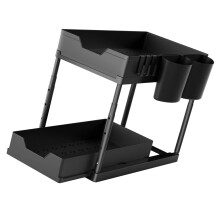 Multifunctional Storage Rack 2 Tiers Slide Out Shelf For Kitchen