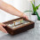 Practical Wood Partitioned Snacks Holder-Rectangular handle 3