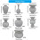 Vases à fleurs en fer, grands Vases à fleurs rustiques,-20W888 4