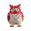 Owl Shape Jewelry Case Diamonds Pattern Alloy-red and white 1