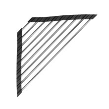 Nonrust Steel Corner Sink Dish Drainer Rack Triangle-Black