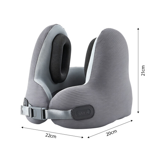 Soft molded Travel Headrest Includes Removable Ear Coverings And 2