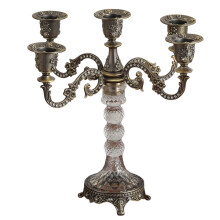 Kandelaber-Kerzenhalter, dekorative-Grün und Patina 5