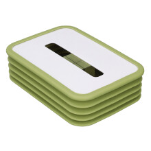 Copertura pieghevole in silicone per scatola di fazzoletti verde 20,514 cm