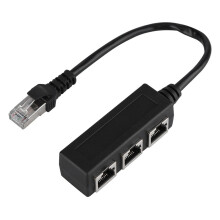 Répartiteur Ethernet pour port RJ45, câble d'extension réseau avec âme plaquée or et protection contre les interférences électromagnétiques,