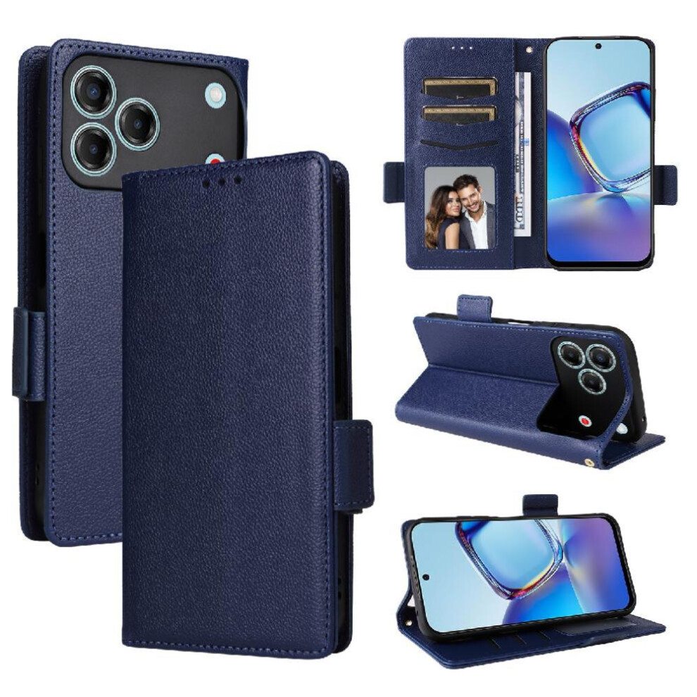 Flip Case For Zte Blade V80 Pro Magnetic Wallet Pu Leather Side Buckle Card Slots Holder 764563388844