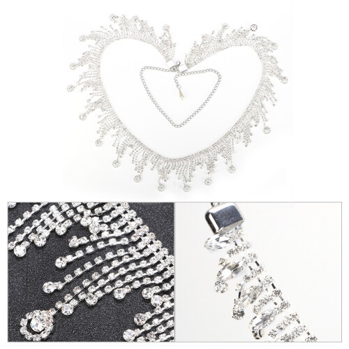 103 cm AB-Farben-Rhinestones Bauchtanzkette 2